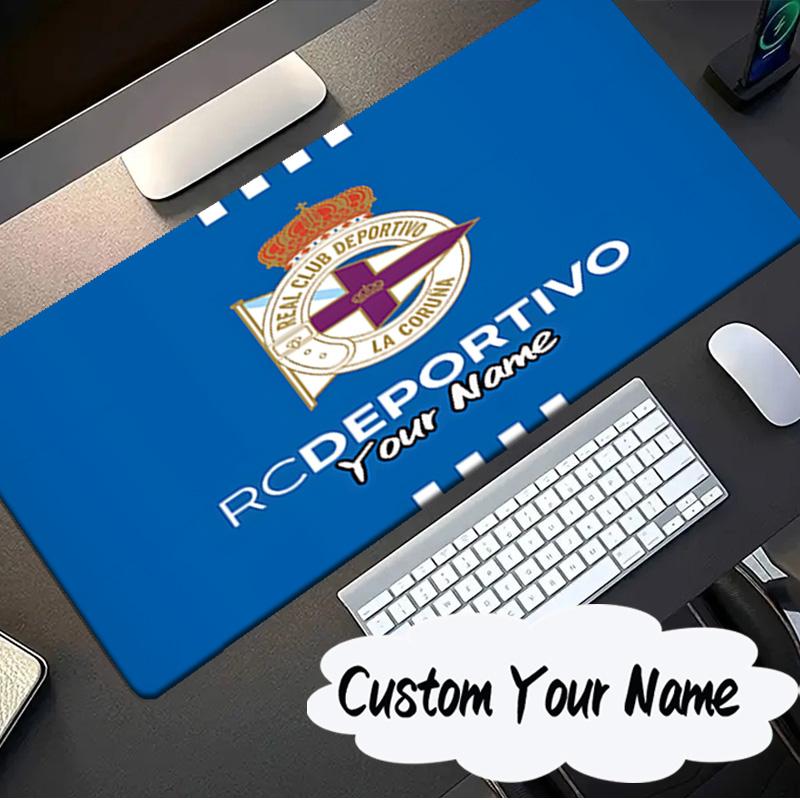 Custom Name Mouse Pad Deportivo A Coruna Crest Mouse Pad, Gaming Mouse Pad, Keyboard Pad, Desk Decor for Computer Notebook Fan Birthday Gift