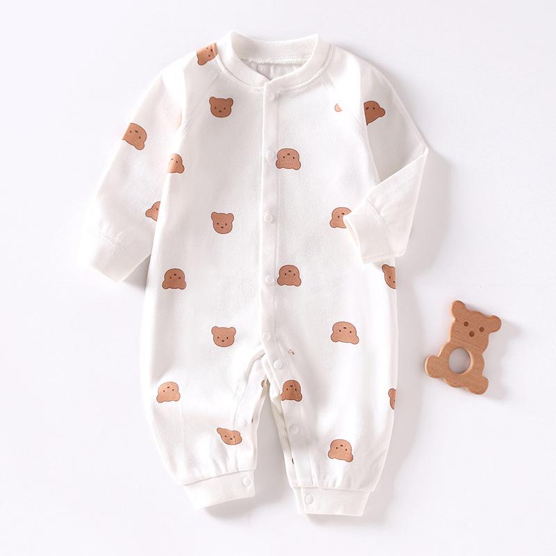 Unisex Baby Romper: Pure Cotton, Four Seasons, Air Conditioned Comfort, Perfect for Spring and Autumn.