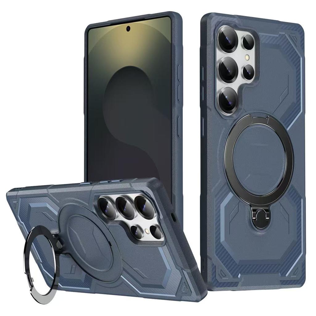 Rotating Bracket Ring Anti Drop Car Magnetic Protective Cover for Samsung Galaxy S25 S24 S23 S22 S21 Ultra Plus FE A55 Case
