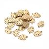 50pcs Ion Plating(IP) 304 Stainless Steel Charms Tropical Leaf Charms Monstera Leaf Real 18K Gold Plated 13x9x1mm Hole: 1mm