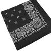 Trifong Bandana Black Unisex Cotton 100% Cotton Cashew Paisley Men's Black 55cm X 55cm