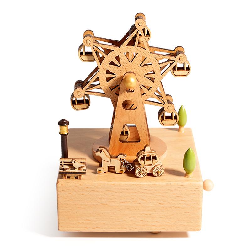 Christmas Festival Wooden Music Box: Creative Children's Toy and Home Decoration Craft, Perfect Birthday Gift