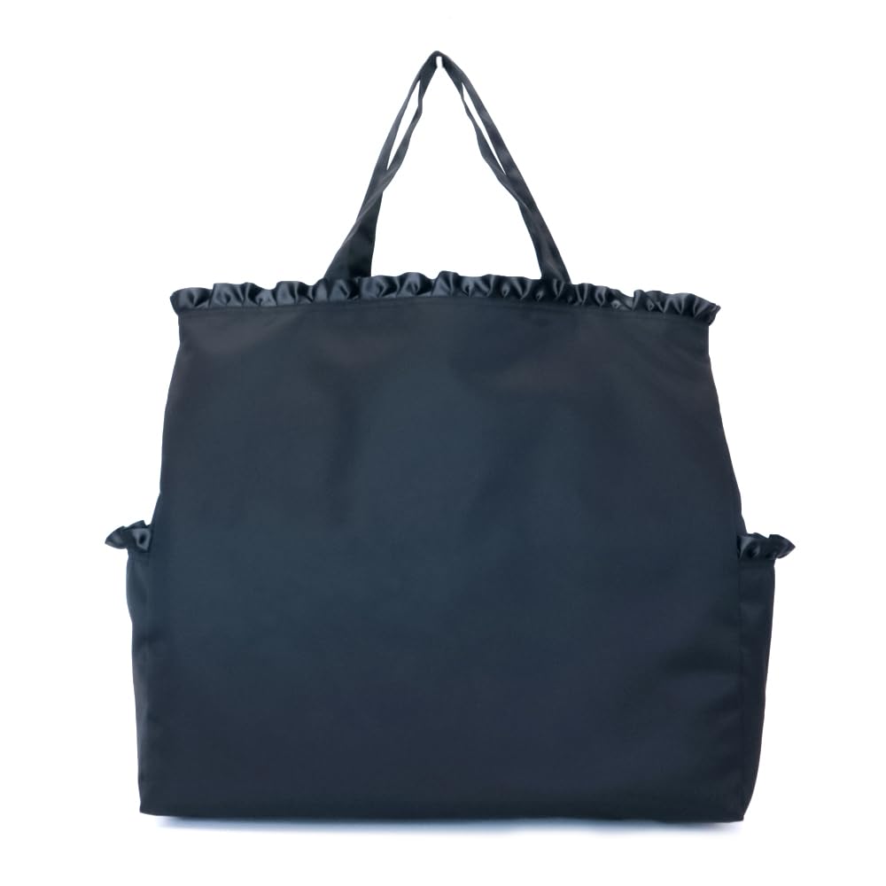 Kirche the Entrance Exam Offers a Satin Frill Foldable Big Bag with Mini Made In and a School Backpack Brüte, Shop, Bag, Japan, Bag, RB-SFR02 (Black).