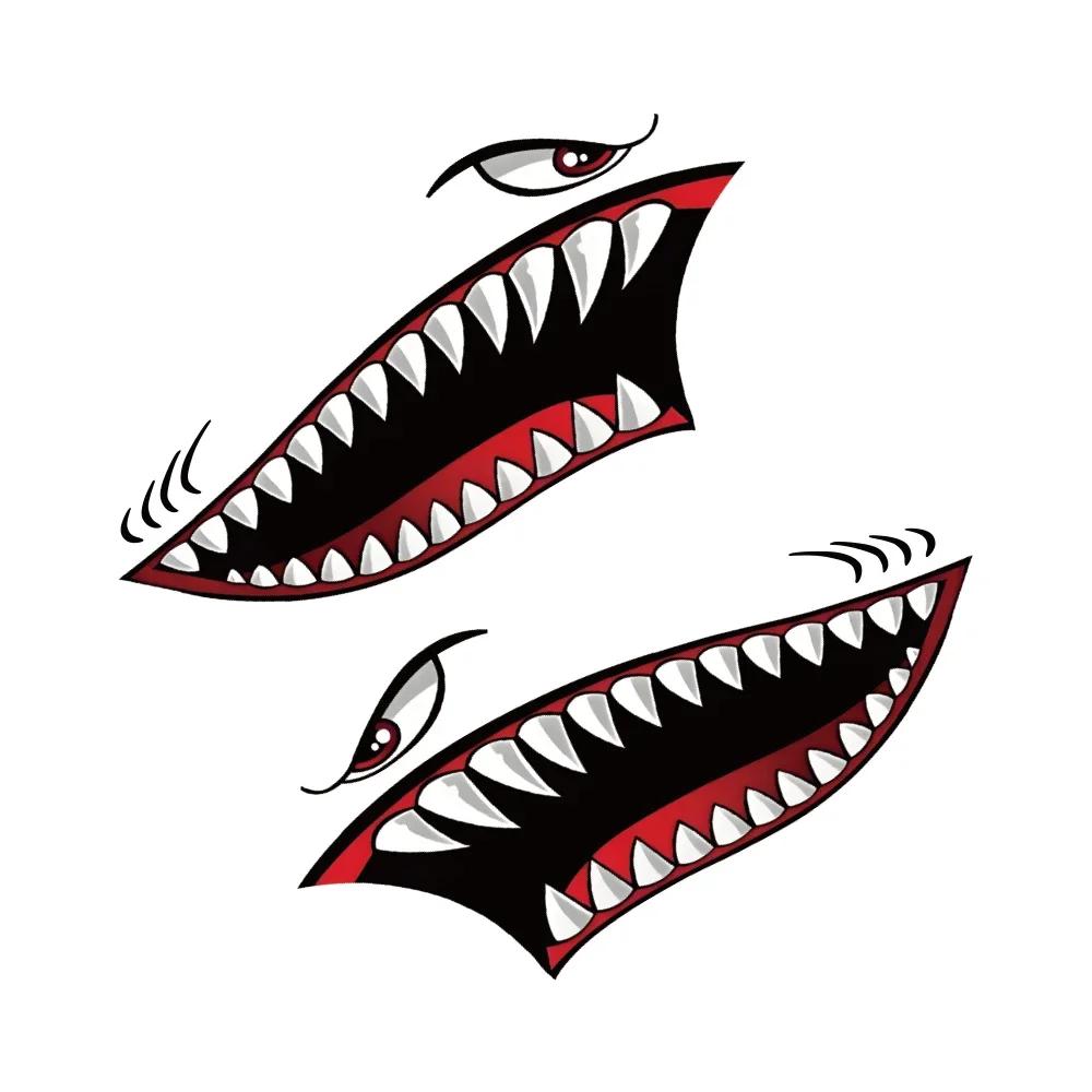

Car Door Side Stickers Fierce Shark Vinyl Decals For Fiat Abarth 500 595 cc Auto Body Styling Decoration Stickers Accessories