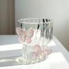 Ecarla Glass With Wavy Walls Butterfly Pink 260Ml Szk161