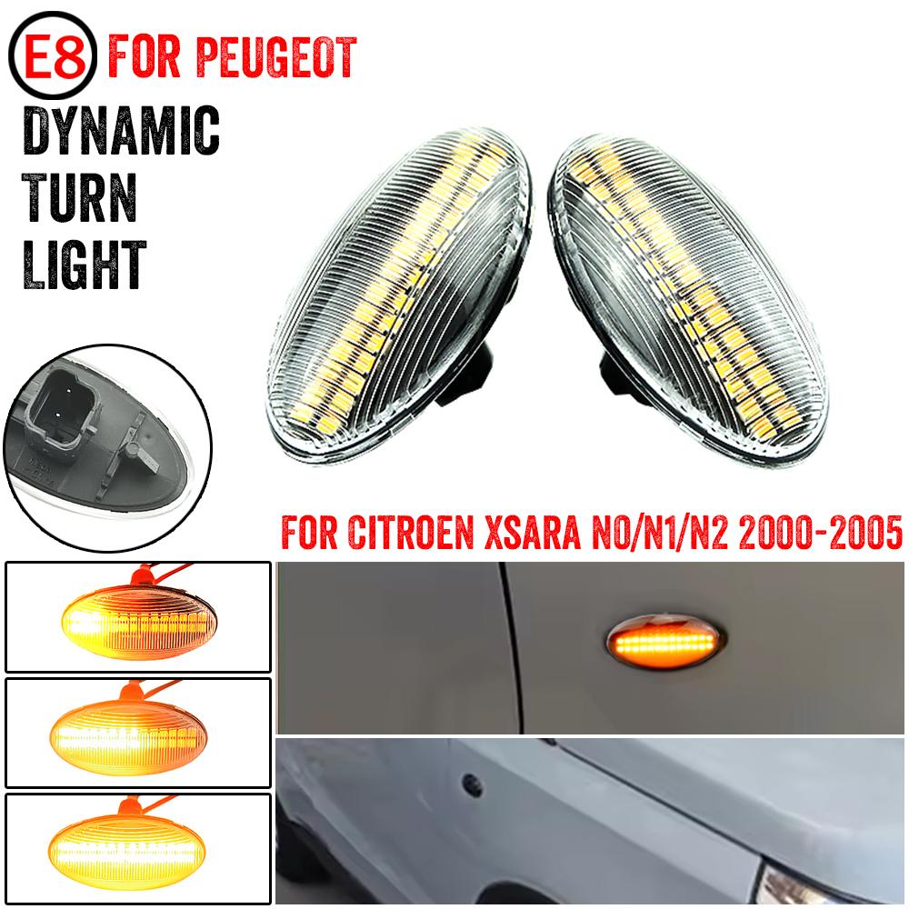 Dynamic Fender Turn Signal For Peugeot Citroen C1 C2 C3 C5 C6 107 206 307 207 407 607 1007 Berlingo Jumpy Led Light Side MarkerTurn Signal 2