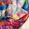 Garnish Hollow Printing Silk Scarf Mulberry Silk Scarf Double-sided Printing Square Scarf High-end Shawl for Women