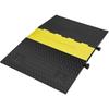 Rubber Cable Protector Ramp 114.5x80x5 Cm, 5-Channel 10t Capacity Heavy Duty Wire Cover Ramp Hose Cord Ramp Driveway