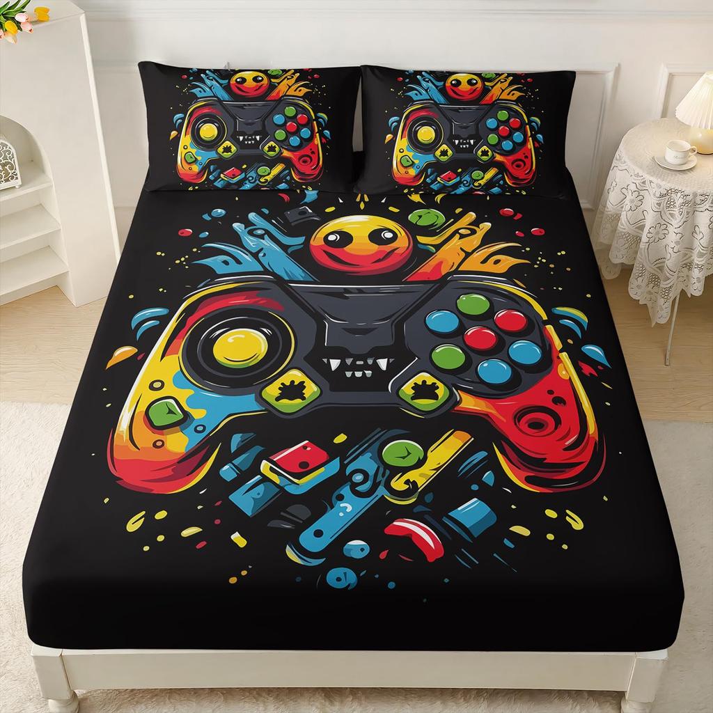 Musik Farbe Graffiti Tänzer Muster Blatt Dreiteilig Digitaldruck Bettwäsche Kinder Erwachsene