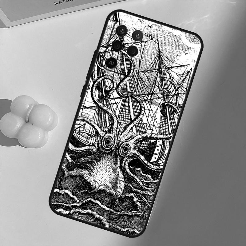 Octopus Case For OPPO A1K A3S A5S A15 A16 A52 A72 A5 A9 A31 A53 A83 A91 A93 A54 A74 A94 Cover Capa