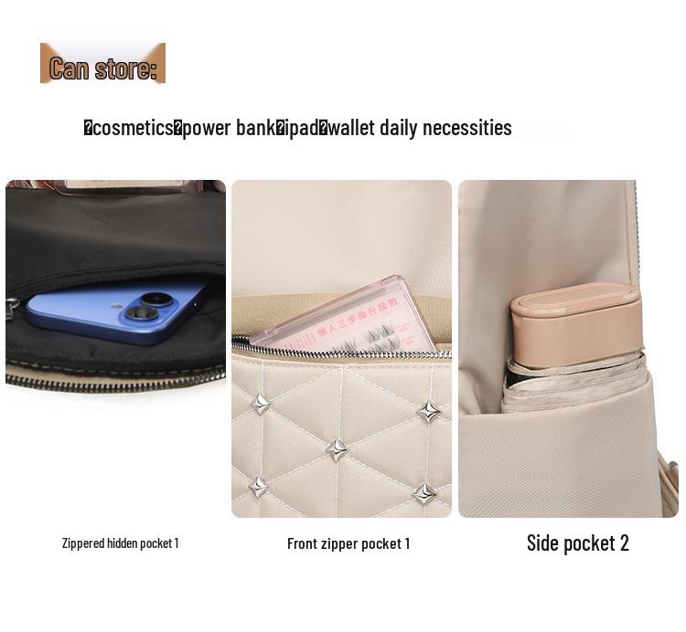 Korean-Inspired High-End Women's Urban Commuter Backpack - Fashionable & Spacious Schoolbag