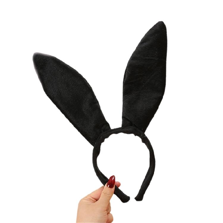 

Plush Ear Hairband Subcultures Maid Hairhoop Halloween Costume Photo Headpiece чорний