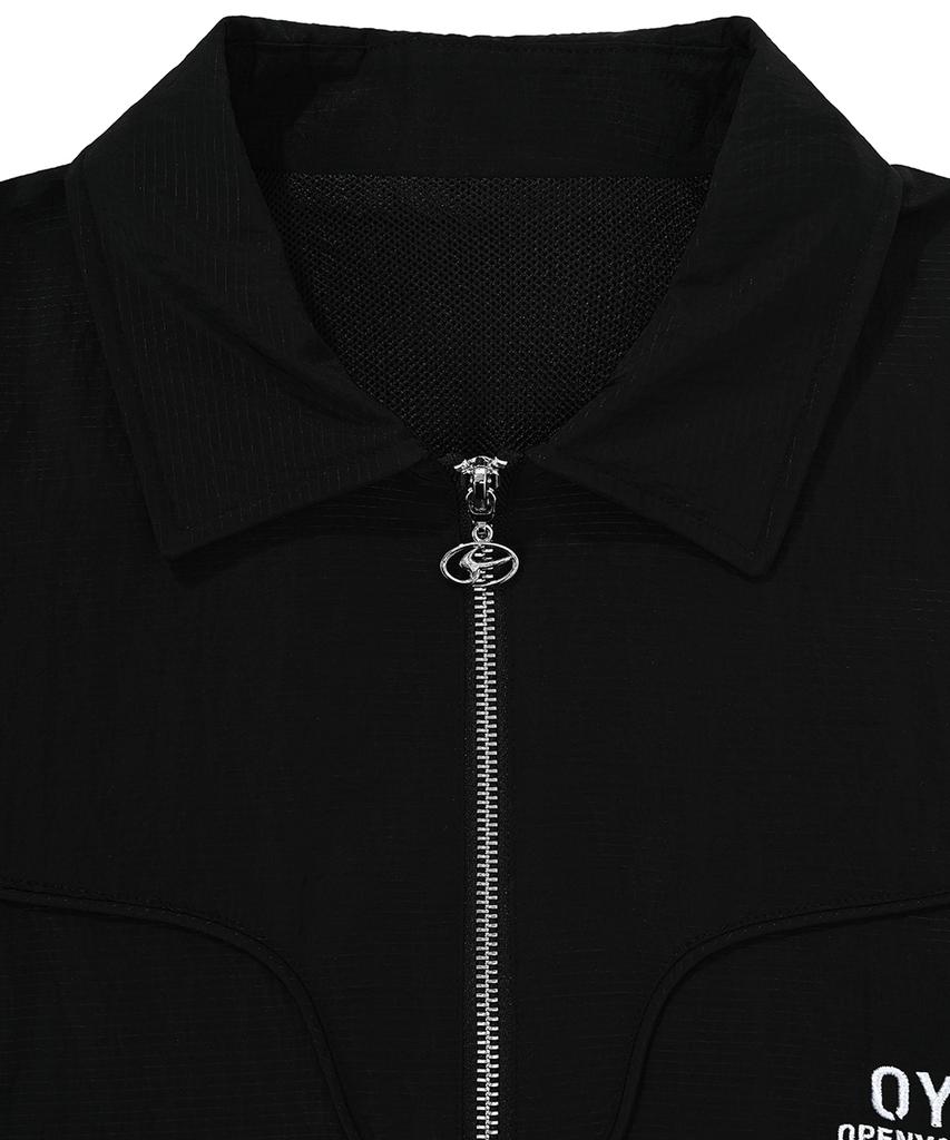 Openyard(Oy) Western Line Zipper Logo Jacket - Black