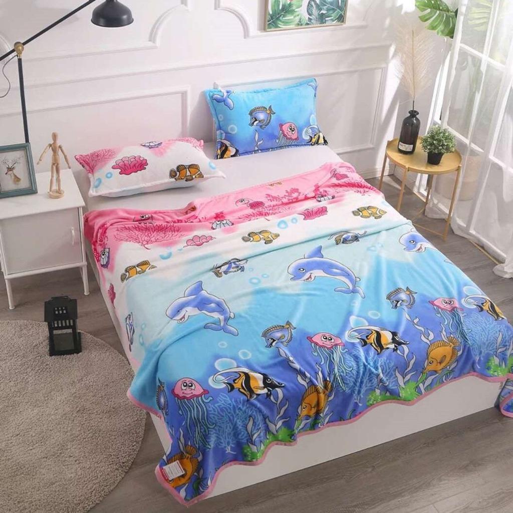 Bedruckte Plüschdecke, lässige Schaldecke, Klimaanlagendecke, Bürodecke, Nachmittagsschlafdecke