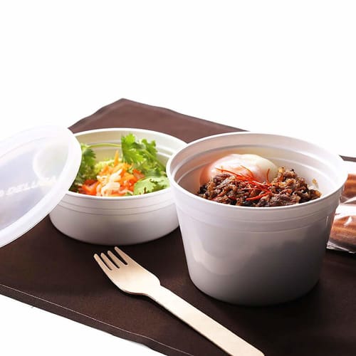 DEAN & DELUCA White Food Container Set of 3 (S/M/L), Microwave and Dishwasher Safe, 12 x 12 x 17.5 cm, Lunch Box, Bento Box, Storage Container