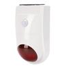 Solar Infrared Sound Light Alarm Custom Voice Input 110dB Waterproofing Wireless Motion Sensor Siren for Home Security