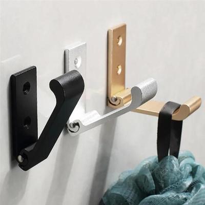 Küchen Faltbare Haken Wanddeko Kleidung Mantel Hut Taschen Aufhänger Aluminiumlegierung Badezimmer Rostfrei Handtuchhaken Faltbarer Einzelhaken