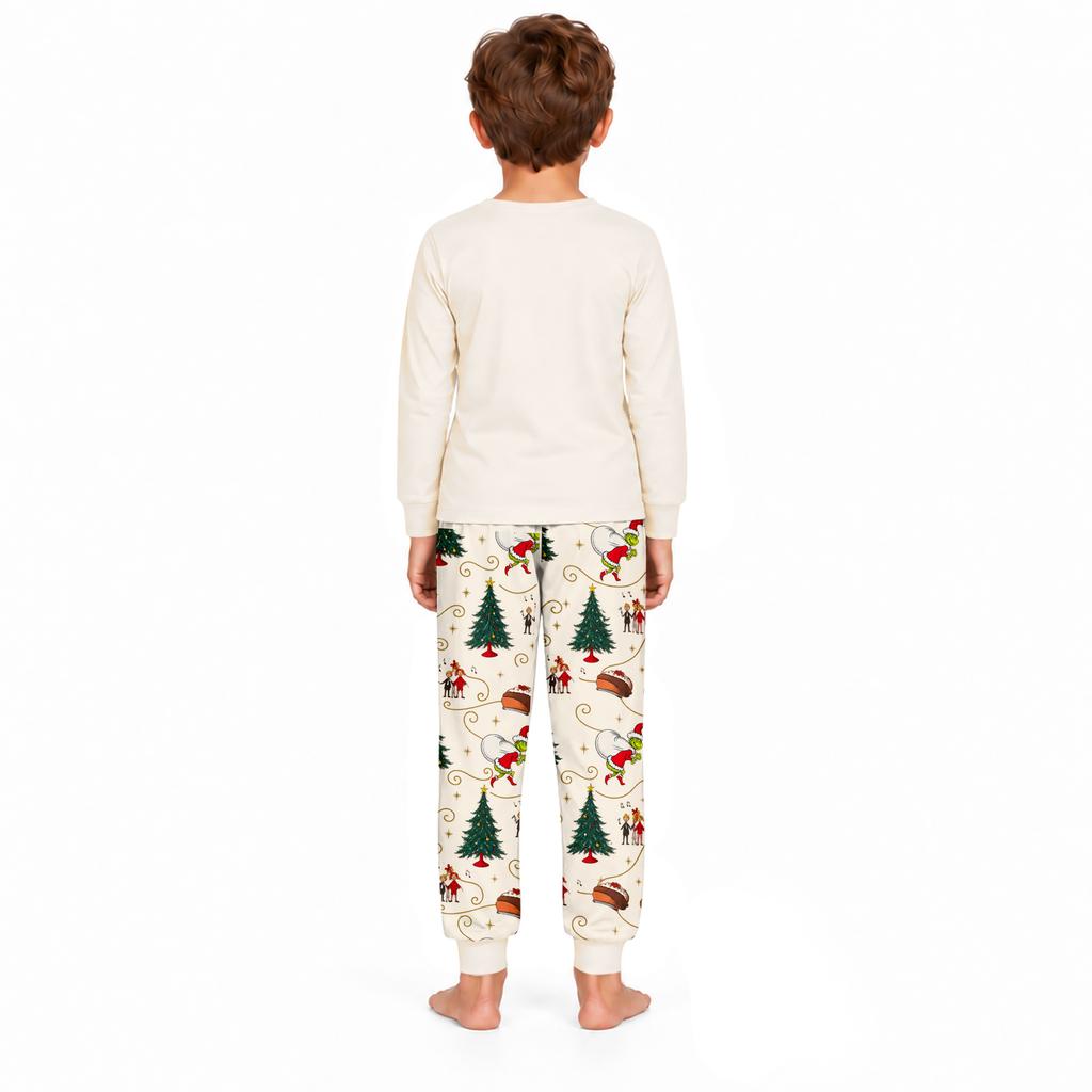 Parent-Child Matching Long Sleeve and Pants Loungewear Set for Family