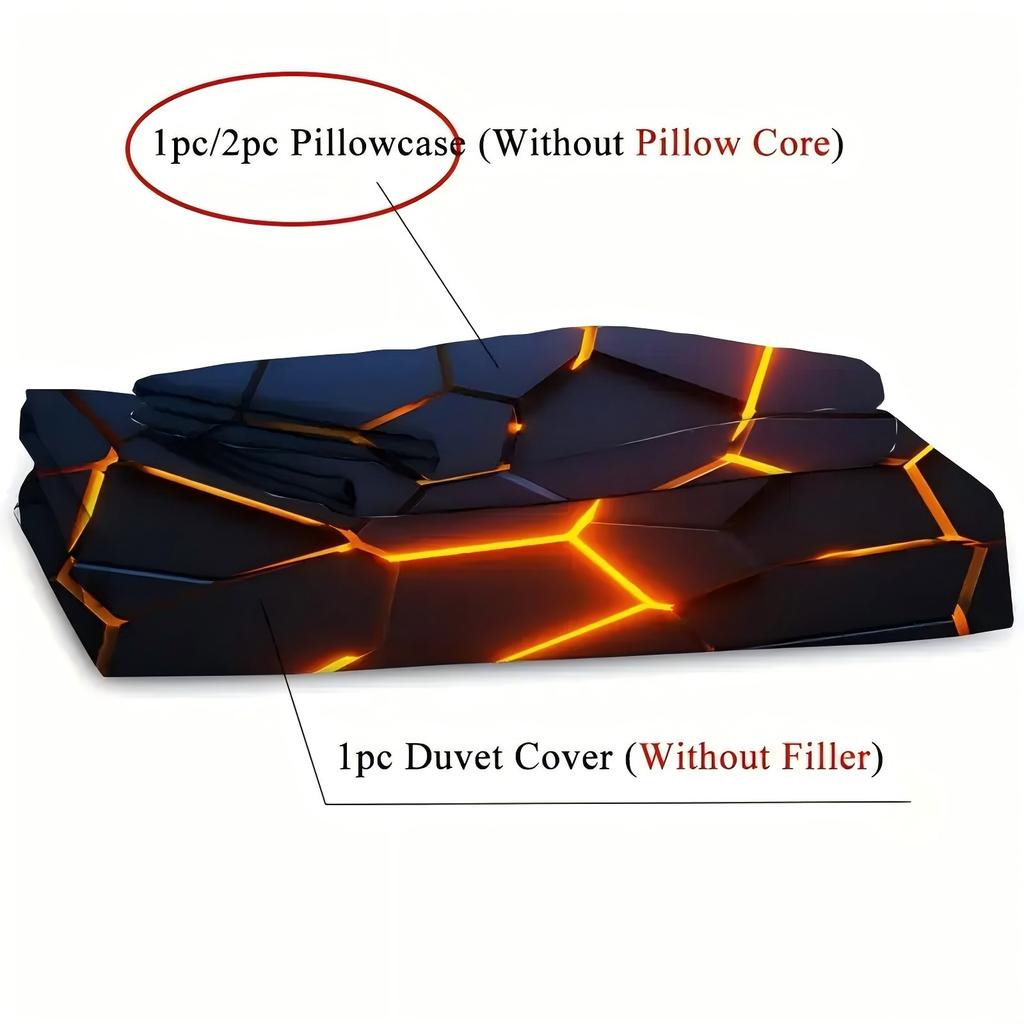 Irregular Geometric Lava Gradient 3D Print Quilt Cover Abstract Elegant Bedding Set Pillowcase Luxury Home Textiles Duvet Cover