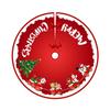 Saia de Árvore de Natal Xadrez Vermelho Festiva Com Design de Papai Noel e Alce Para Decoração Elegante de Feriado