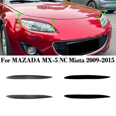 Auto Frontscheinwerfer Augenbrauen für MAZDA MX-5 NC Miata 2009-2015 Scheinwerfer Lider Verkleidungsaufkleber Auto Karosserie Kits Auto Zubehör