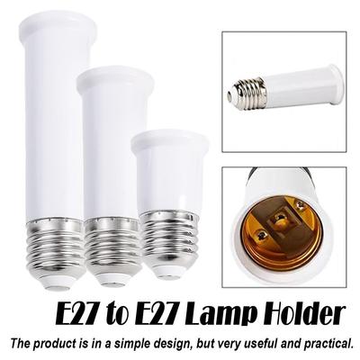 5Pcs E27 To E27 Extender Lamp Holder Lengthened Socket For Led Bulb Base 220V 65-120Mm Accessories White-Shell Converters Bases Diode