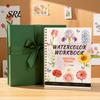 Portable Coloring Book for Travel Watercolor Book, Clean And Bright Patterns Design, Thick Nature Animal Landmark Theme Paper Multi-theme Paint
