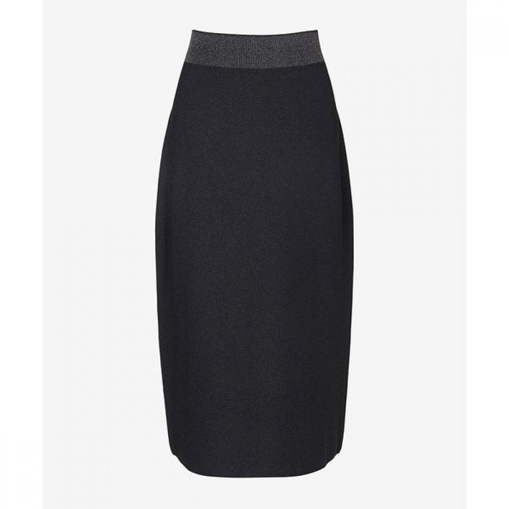 2ND SKIN Air Knit YArn Semi A Line Long Skirt Afwss2200