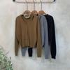 C S In The Room Semi Crop Angora Knit Cardigan 3 ColorS