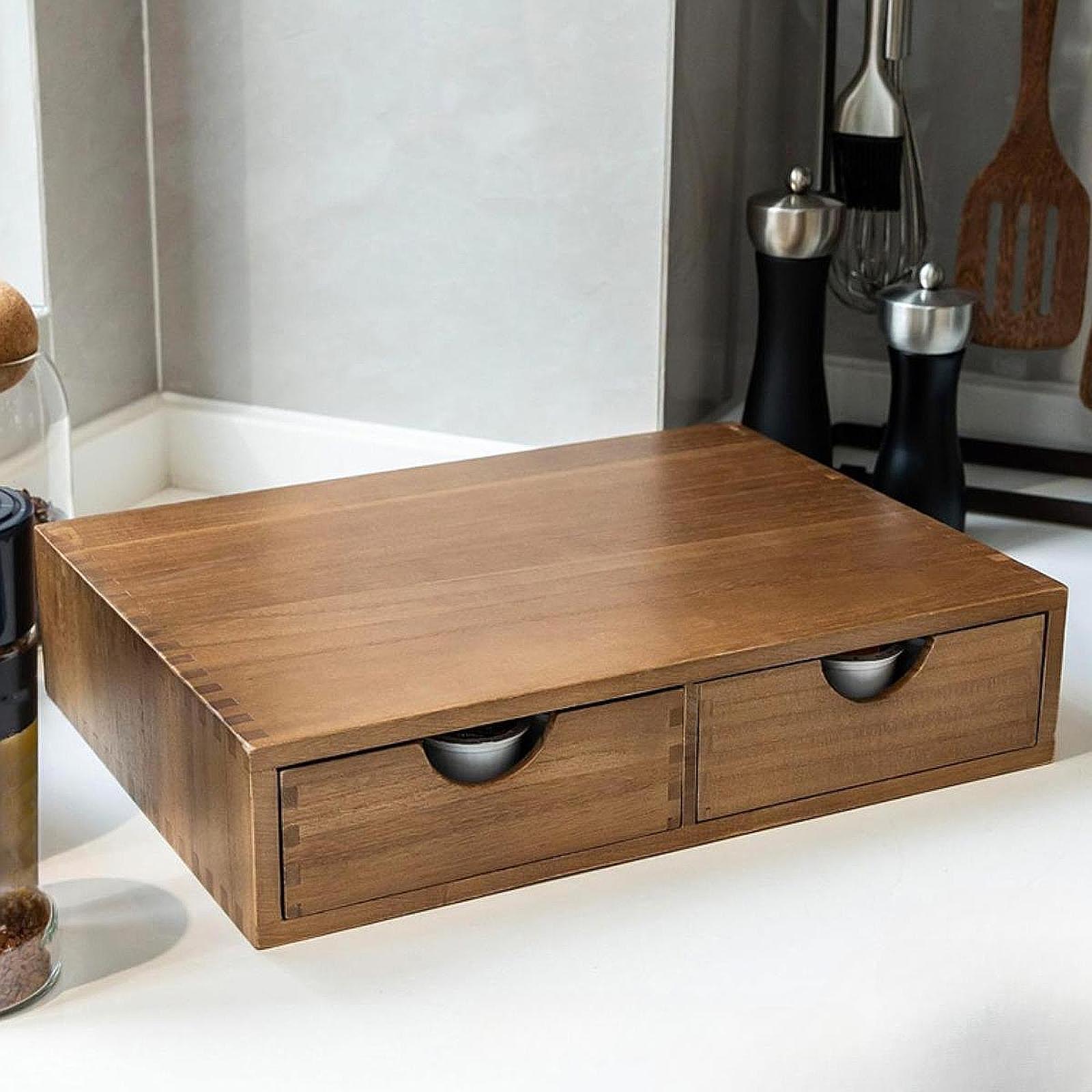 Coffee Pod Drawer Coffee Station Coffee Pod Organizer Capsule Drawer Coffee Pod Holder for Home Bar Kitchen Office Countertop