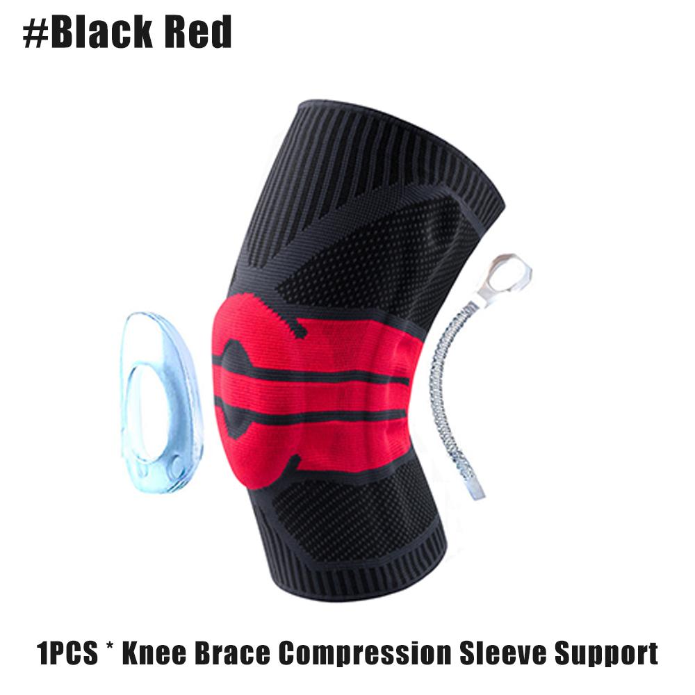 Ginocchiera Compressione con Supporto a Molla in Gel di Silicone per Menisco Strappato Artrite Corsa Stabilizzatore Rotula Uomo