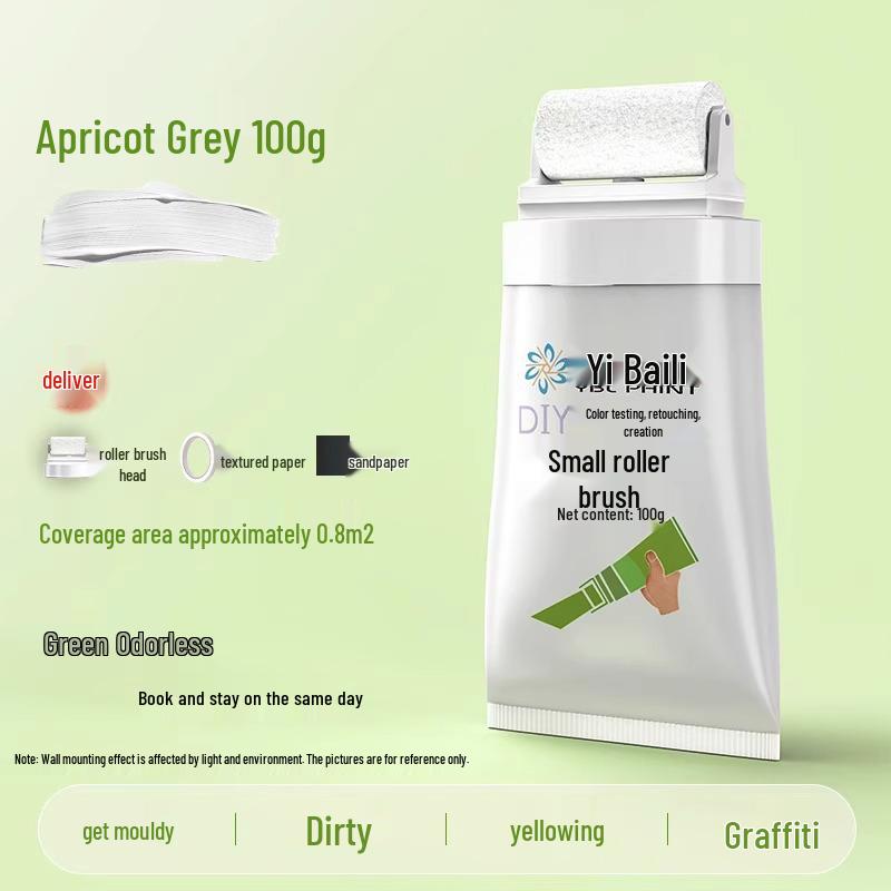 Wall Repair and Paint Kit: Cover Graffiti, Stains; Renovate and Color Change with Roller Brush