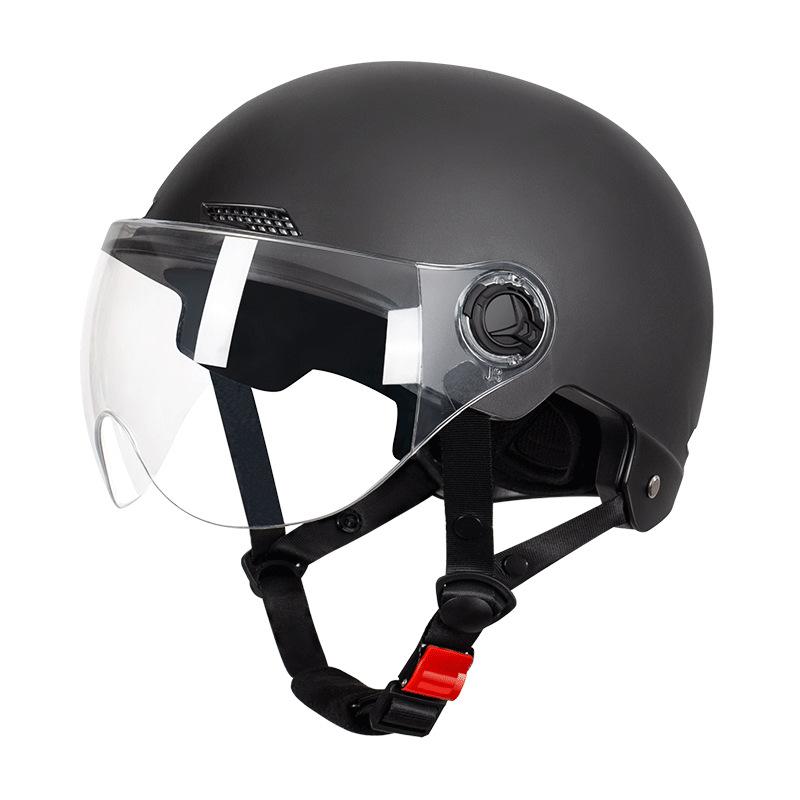 Casco di sicurezza per bicicletta da uomo e da donna per adulti e bambini, casco integrale da cartone animato per bicicletta elettrica e moto con occhiali