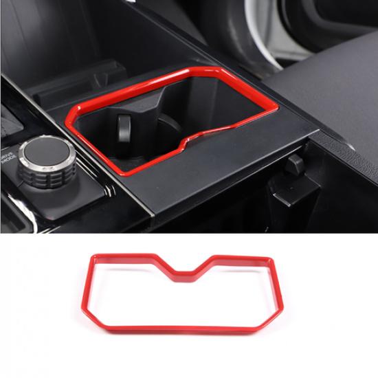 For Toyota Sequoia -2025 Bright Red Front Water Cup Holder Cover Trim