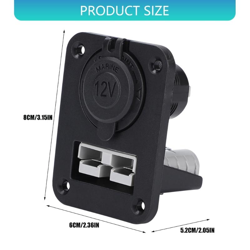 Flexible Installation 50A Suitable Adapter to Cigarettes Lighter & USB Socket ABS for Easy Setups in VehiclE