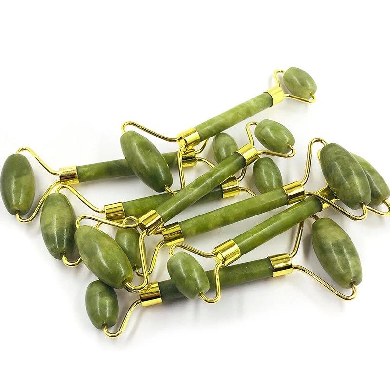 Natural Cooling Sleep Mask Jade for Eye Face Massage Stone Jade Roller Gouache Scraper Massager Set Skin Care Tools
