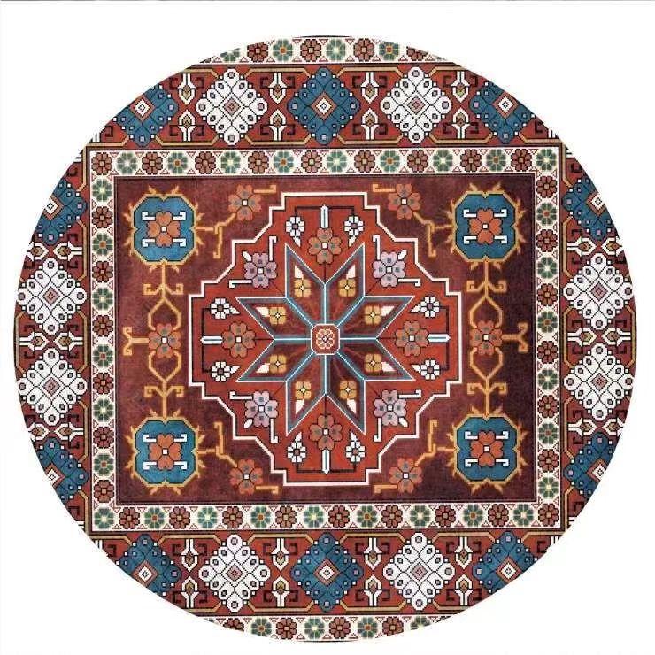 Living Room Round Carpet Dirt Resistant Wear-resistant Anti Slip Bedroom Bedside Carpet