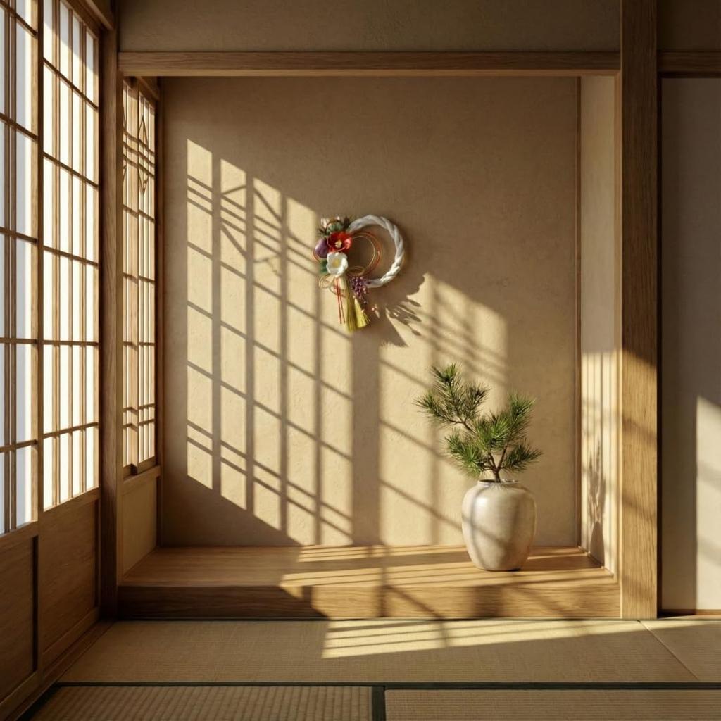 Hideshime New Year's Decoration Shimenawa (Sacred Rope) Stylish Dusty Color Modern Decoration Wreath Type Dusty White MD-40