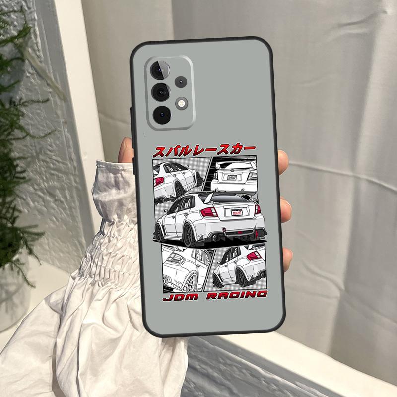 Sportovní Auto JDM Drift Pouzdro Pro Samsung Galaxy A16 A36 A56 A06 A13 A53 A33 A23 A55 A35 A17 A54 A34 A14 A52 A32 A15