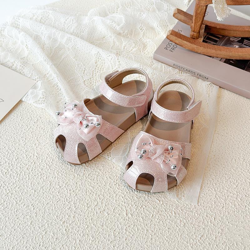 Girls' New Style Head-covering Sandals, Soft-soled Baby Walking Shoes