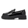 Women Metal Decor Chunky Platform Loafers Slip‑On Thick Lug Sole Casual Daily Shoes