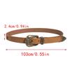 PU Waist Belts with Alloy Carved Buckle Thin Adjustable Waist Belt Woman Girls Jeans Dresses Skirt Coat Waistband