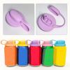  Colorful Silicone Can Leakproof Seal Lid with Straw Beverage Protectors Cover