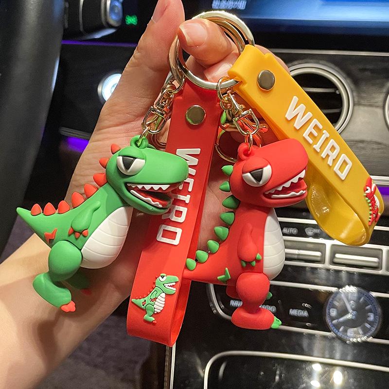3D Epoxy Tyrannosaurus Rex Keychain Pendant - Creative Dinosaur Doll Accessory