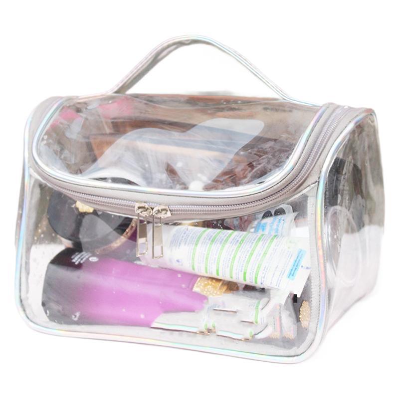 Makeup Bag, Instagram Style, Large Capacity, Portable Travel Wash, Rinse Cosmetics, Transparent Storage Bag, Lightweight Design, Reusable