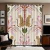 2 ks Růžové Květinové Černící Závěsy s Leopardím Vzorem   Více Velikostí Obývací Pokoj Ložnice Izolace Sváteční Dekorace Snadná Instalace