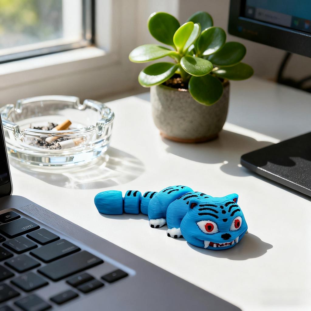 Blue With Movable Joints, Sturdy Articulation, Blue  Keyring, Novelty Ornament, The Perfect Gift For Children.