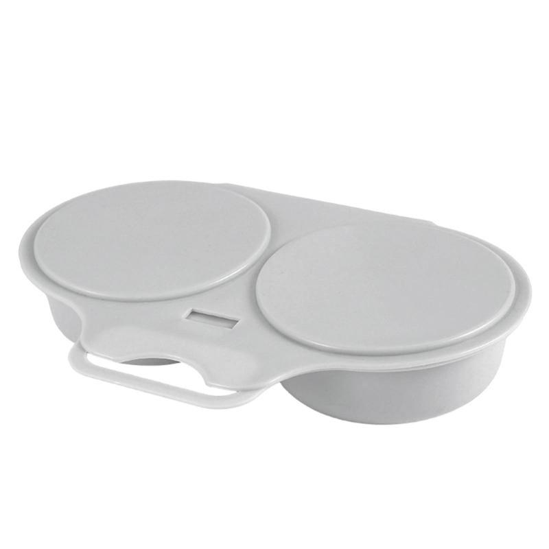 Food-Grade Plastic Microwave Egg Cookers, 10-Piece Set with Separate Compartments, Molded Form and Hinged Covers