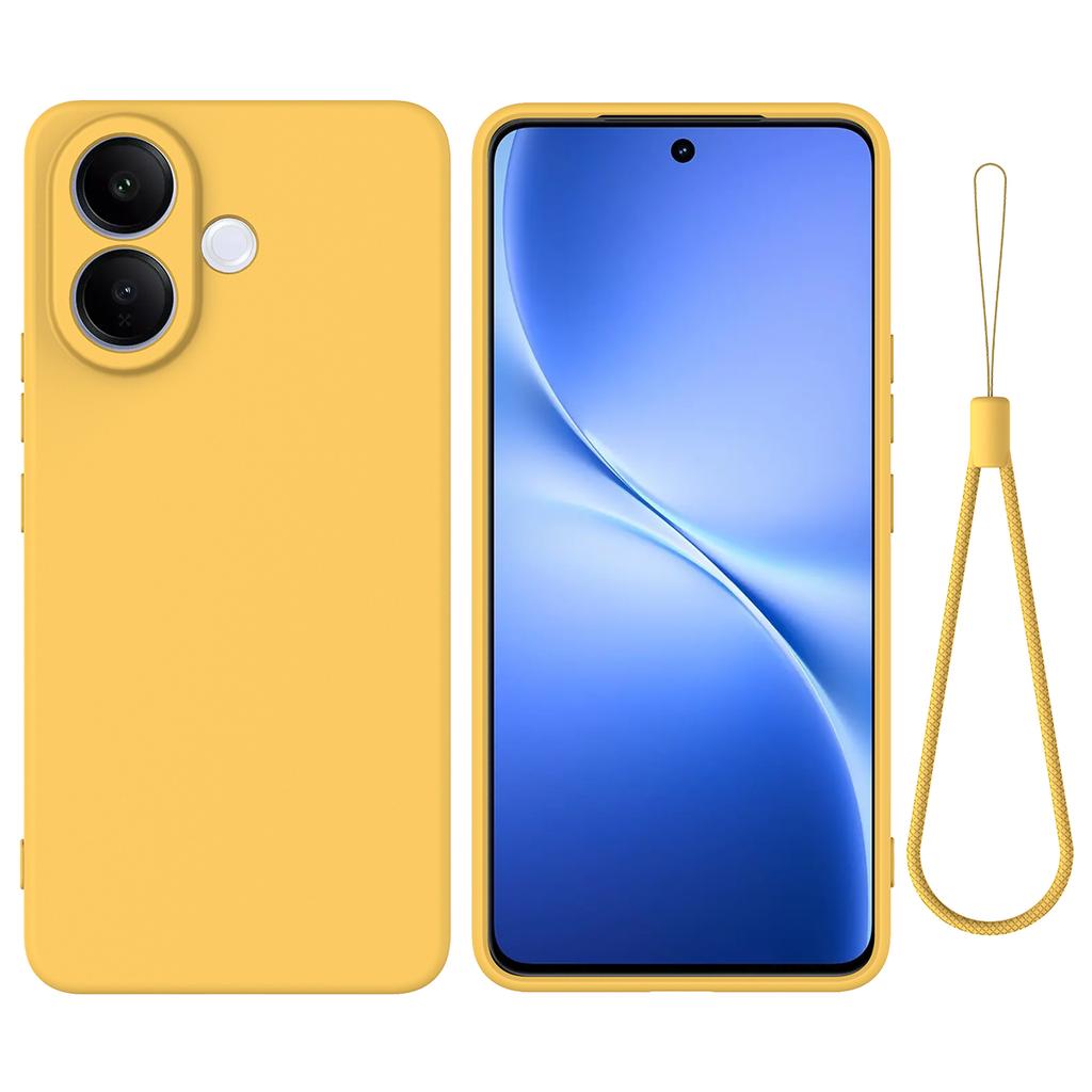 For vivo V60 Lite 5G/vivo V60 Lite 4G Liquid Silicone Case Phone Back Cover with Hand Strap