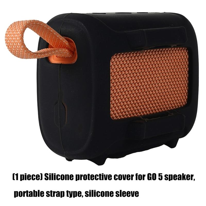 Silicone Protective Case With Carrying Strap For GO 5 Portable Speaker Shockproof And Dirt Resistant Cover